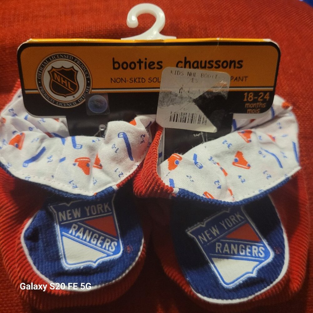 New York Rangers baby booties